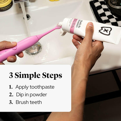 Made by Dentists Professional Teeth Whitening Powder – Hydroxyapatite Remineralizing Formula with Pap & Diamond Powder, Non-Abrasive Stain Remover