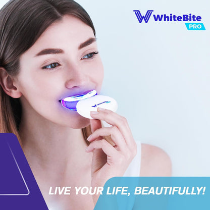 Whitebite Pro Teeth Whitening Kit for Sensitive Teeth | Dual LED Light | 35% Carbamide Peroxide Gel + Remineralizing Gel | Dental-Grade Mint Whitening at Home