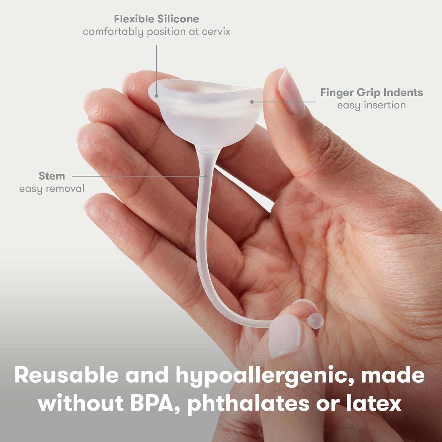 Frida Fertility Conception Aid Cup, Keeps Sperm Close to Cervix, Natural Pregnancy Support for Family Planning, Soft Flexible Silicone, Reusable Conception Cup and Storage Bag