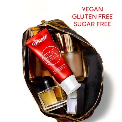 Colgate Optic White Stain Fighter Toothpaste | Anticavity Fluoride | Removes Daily Surface Stains | Clean Mint | 4 Pack, 4.2 oz