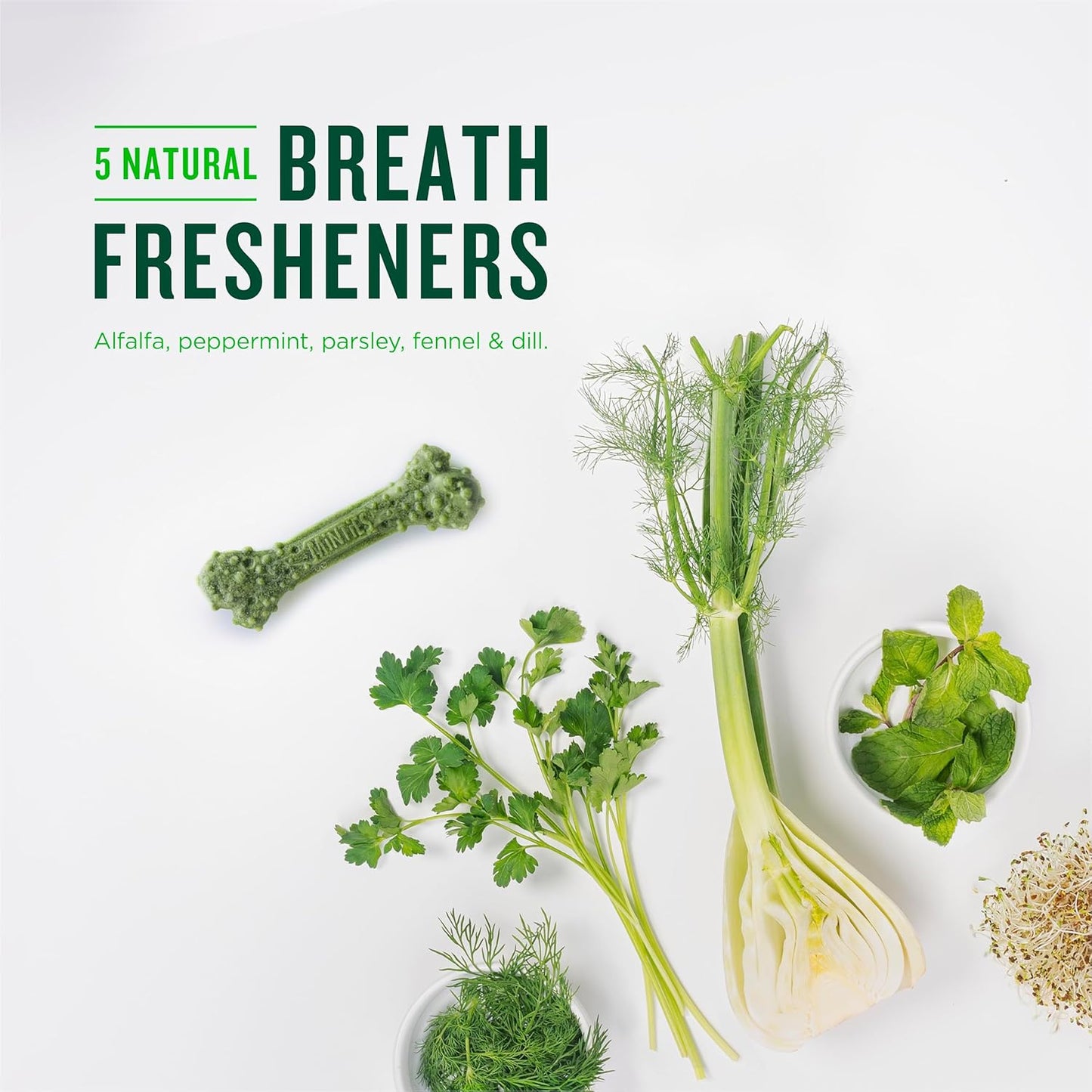 Minties Dental Chews for Dogs – 40 Count – Vet-Recommended Mint-Flavored Treats for Medium Dogs (25–50 lbs)