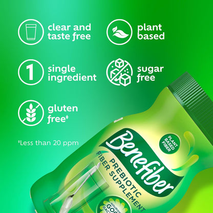 Benefiber Daily Prebiotic Fiber Powder | Unflavored Fiber Supplement for Digestive Health | 125 Servings | 17.6 oz