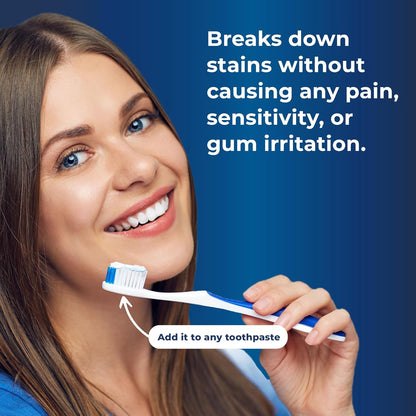 Teeth Whitening Powder – Hydroxyapatite, Remineralizing, Non-Sensitive Formula, Dentist-Approved Stain Remover & Polisher, Fluoride-Free, 30g