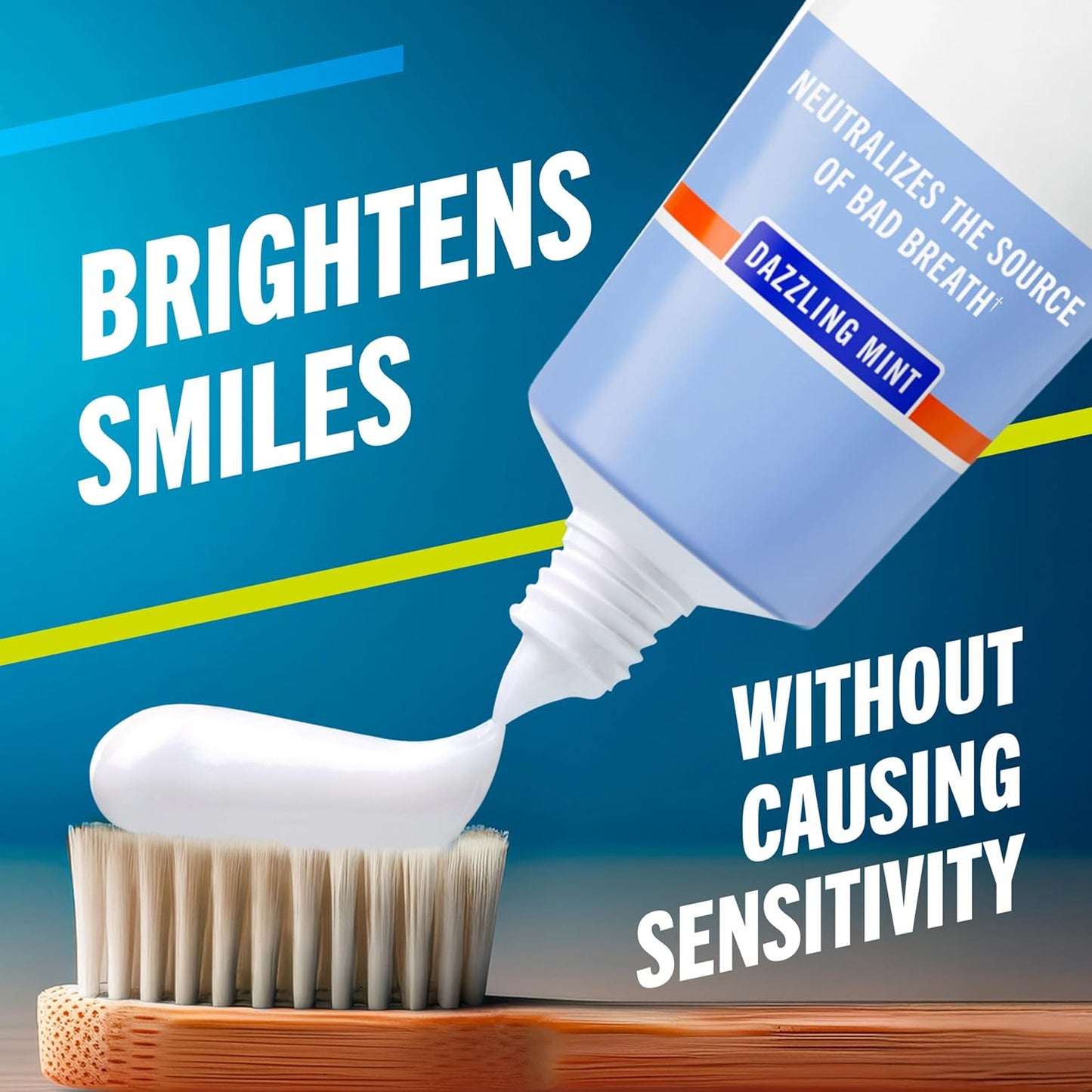 TheraBreath Whitening Toothpaste | Gentle Peroxide-Free Teeth Whitening in 1 Week | Fluoride for Cavity Protection | Dazzling Mint | 4 oz, 2-Pack