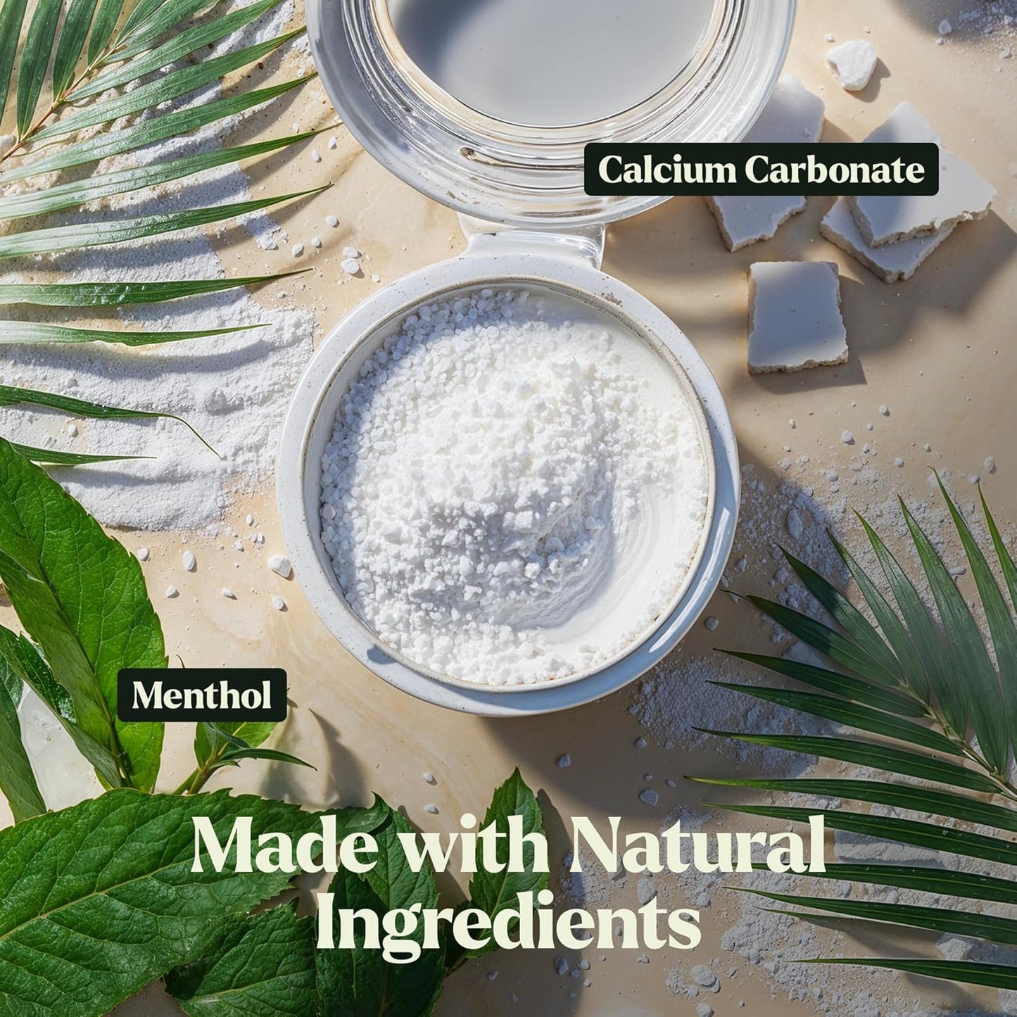 Lagunamoon Teeth Whitening Powder, 50g – Natural Stain Remover & Polish, Spearmint Flavor, Sensitive Teeth Safe Alternative to Toothpaste