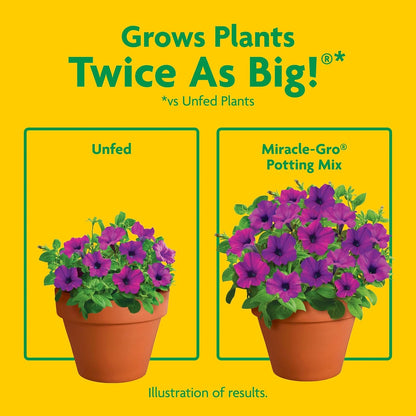 Miracle-Gro Potting Mix – 16 Quart Pack – Nutrient-Rich Soil for Indoor & Outdoor Container Plants
