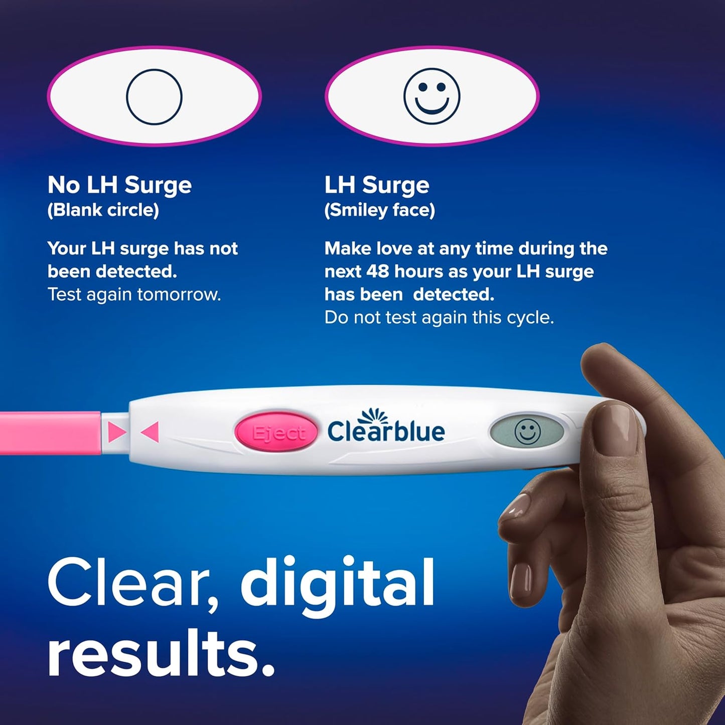 Clearblue Digital Ovulation Test | 30 Tests for Accurate Fertility Tracking | Easy-to-Read Digital Results