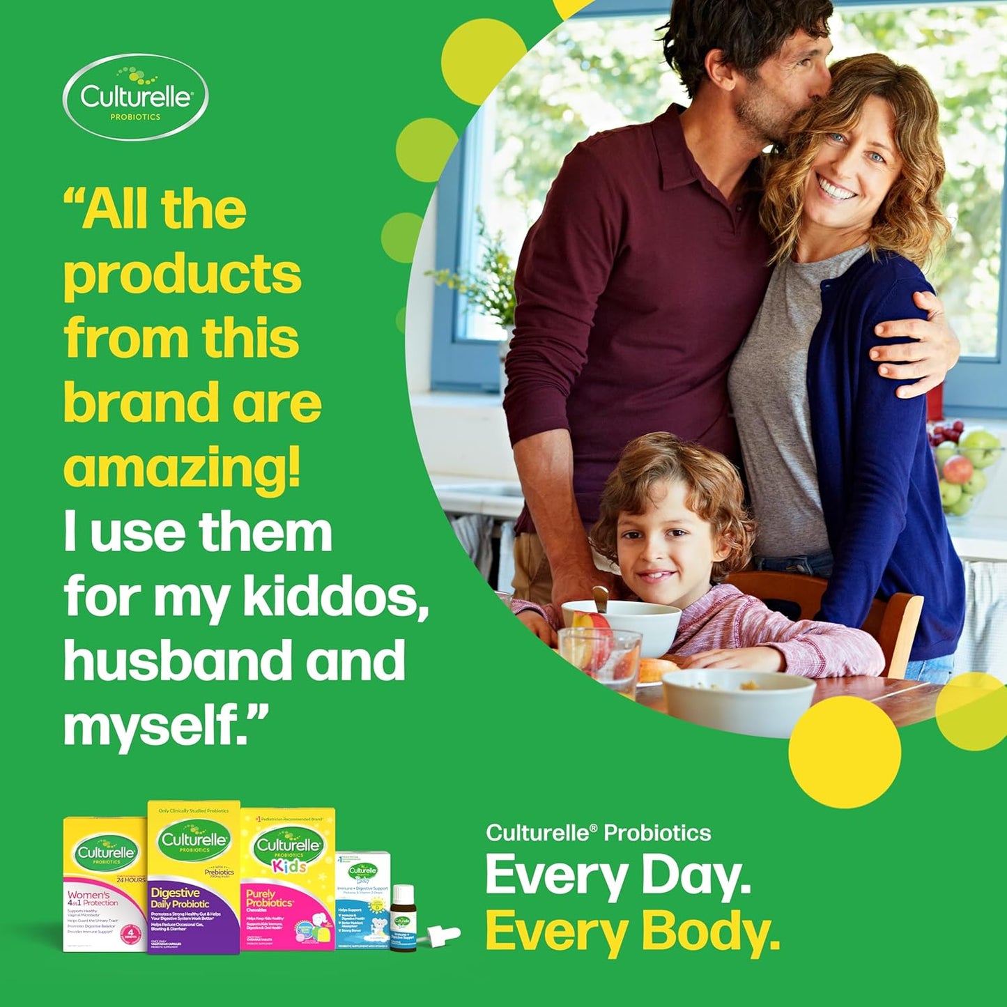 Culturelle 4-in-1 Women’s Probiotic | Daily Probiotic + Prebiotic for Vaginal, Digestive & Immune Support | Gas & Bloating Relief | 30 Capsules