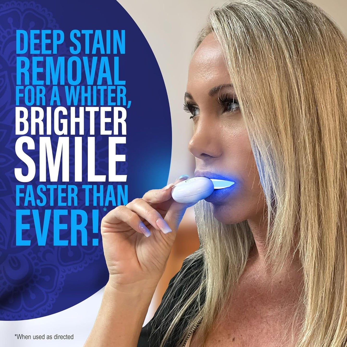 GuruNanda Professional Teeth Whitening Kit | Wireless LED Light & Whitening Pen | Removes Coffee, Food & Soda Stains | 40 Treatments