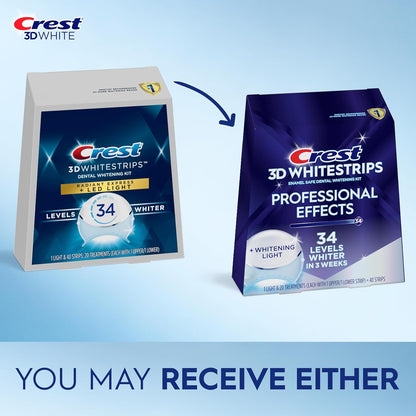 Crest 3D Whitestrips Professional Effects + LED Light | Teeth Whitening Kit | 20 Treatments (40 Strips, Upper & Lower) | Crest 3DWhite