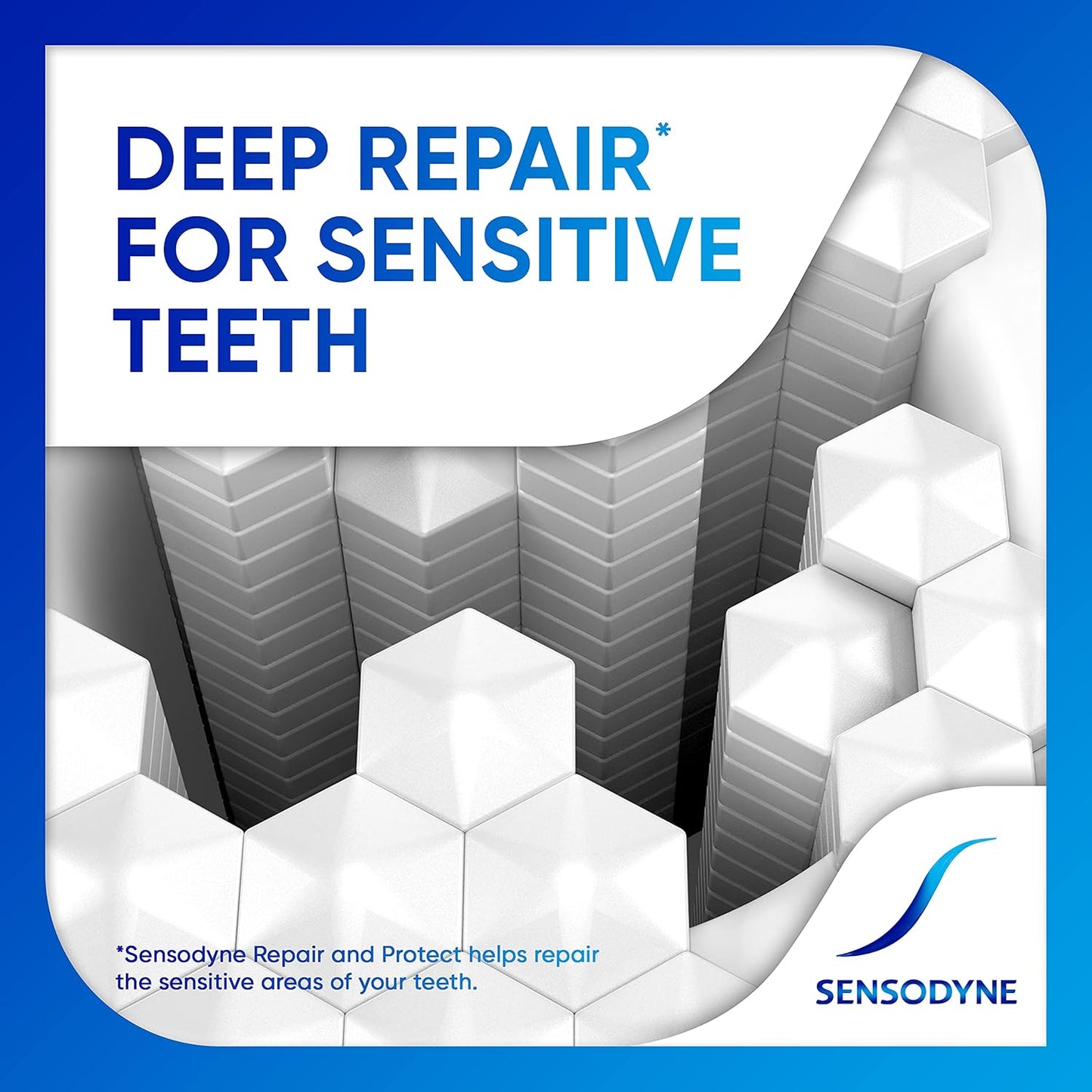 Sensodyne Repair & Protect Whitening Toothpaste for Sensitive Teeth, Cavity Prevention, 3.4 oz (Pack of 2)