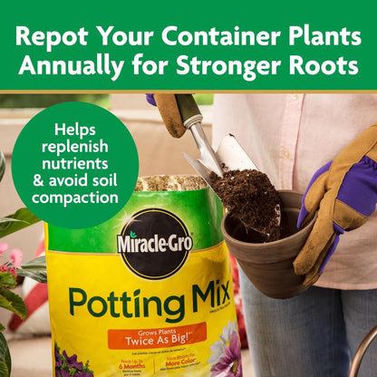 Miracle-Gro Potting Mix – 16 Quart Pack – Nutrient-Rich Soil for Indoor & Outdoor Container Plants