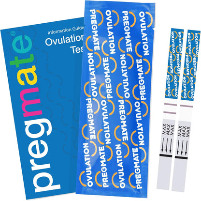 Pregmate Ovulation Test Strips | 50 LH Predictor Kit | Accurate Fertility Tracking for Cycle & Conception Planning
