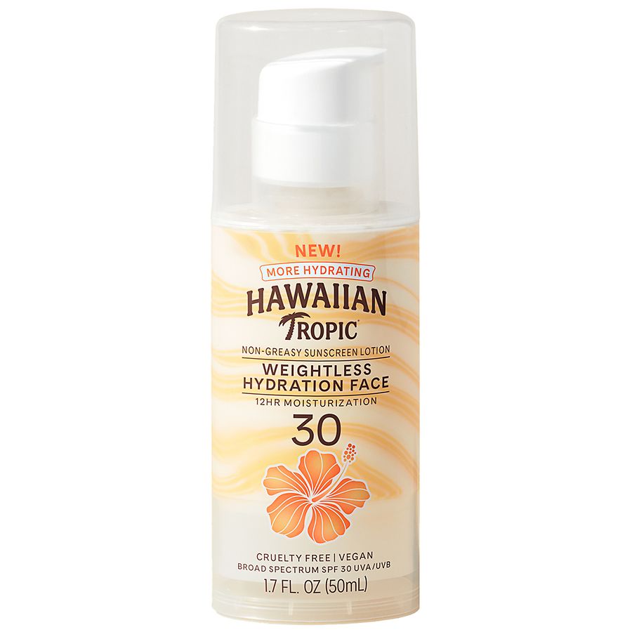 Hawaiian Tropic Weightless Hydration Face Sunscreen Lotion SPF 30 – 1.7 fl oz