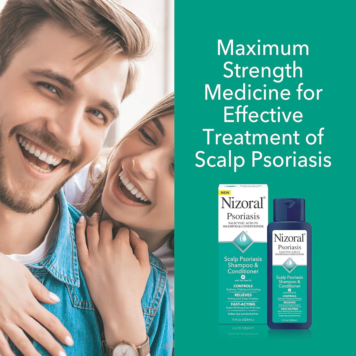 Nizoral Psoriasis Shampoo & Conditioner | Effective Scalp Psoriasis Treatment | 11 oz