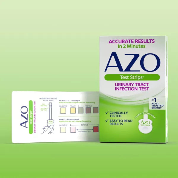 AZO Urinary Tract Infection Test Strips, UTI Test Results in 2 Minutes - 3ct
