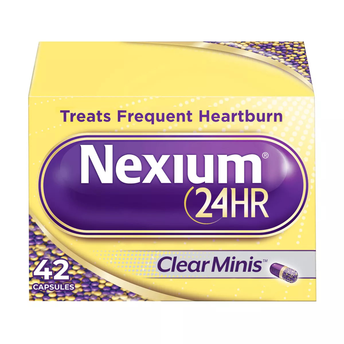 Nexium 24HR ClearMinis Delayed Release Heartburn Relief Capsules, Esomeprazole Magnesium Acid Reducer - 42ct