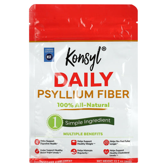 Konsyl Daily Psyllium Fiber Powder – All-Natural & Gluten-Free
