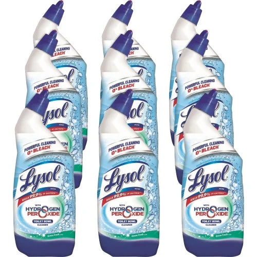 LYSOL Brand Toilet Bowl Cleaner with Hydrogen Peroxide, Ocean Fresh Scent, 24 oz, 9/Carton (98011)