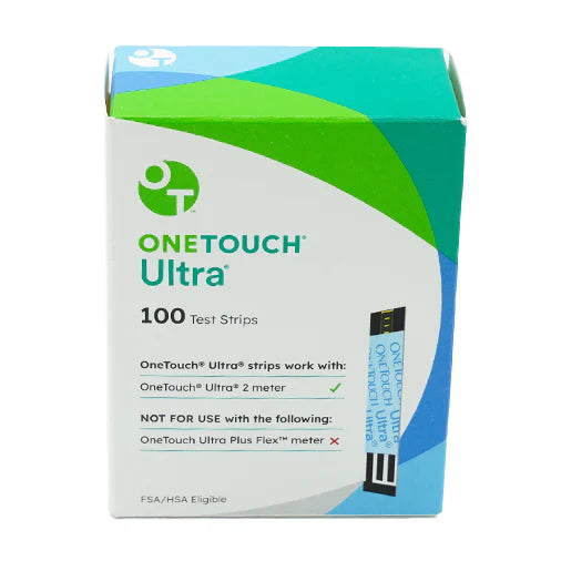 OneTouch Ultra Blue Blood Glucose Test Strips 100 Count