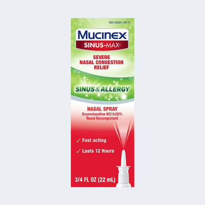 Mucinex Sinus-Max Severe Nasal Congestion Relief Sinus & Allergy Nasal Spray - 0.75 Fl Oz