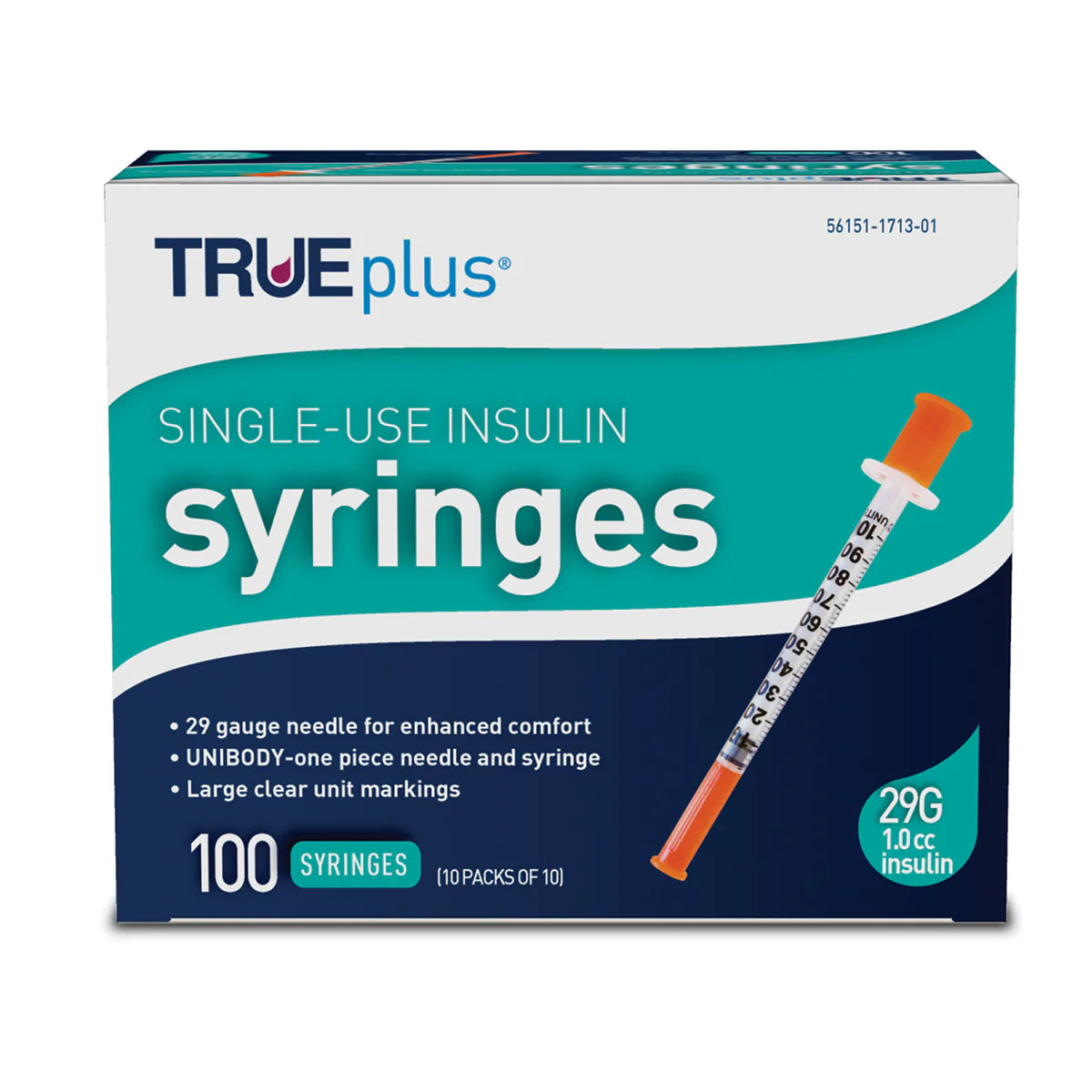 1cc 29g 12.7mm (1/2")L  Syringes