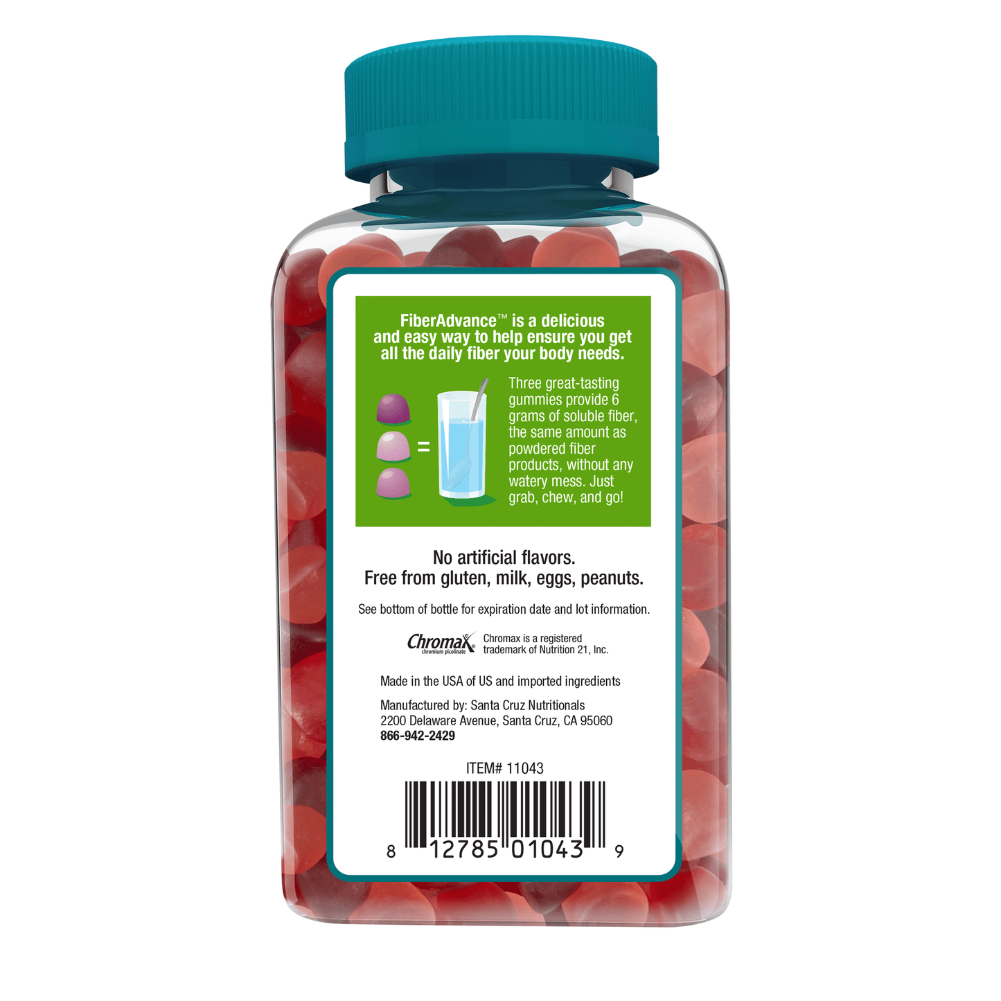 Fiber & Chromium Weight Management Gummies – Natural Fruit Flavor, 90 Count