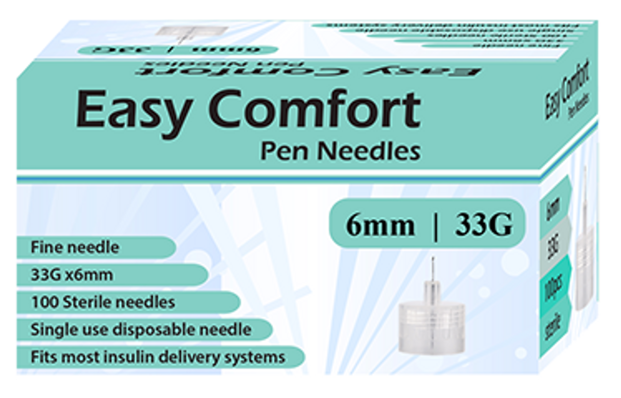 33 Gauge 6mm (1/4") Length Pen Needles