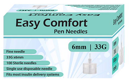 33 Gauge 6mm (1/4") Length Pen Needles