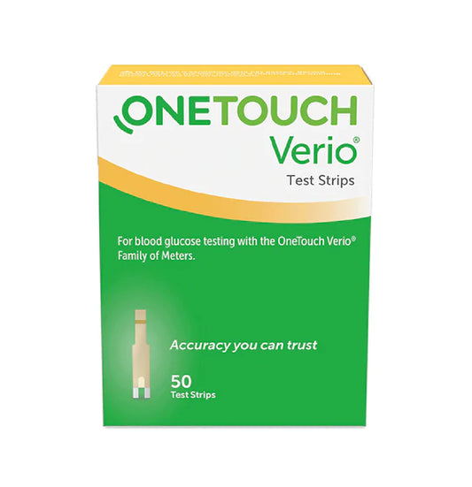 OneTouch Verio Blood Glucose Test Strips - 50 Count for Accurate Diabetes Monitoring - Compatible with OneTouch Verio Meters