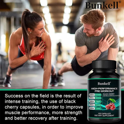 Bunkell Pre-Workout Supplement - Amino Acids, Creatine HCI, Citrulline Malate, Beta-Alanine To Improve Athletic Performance