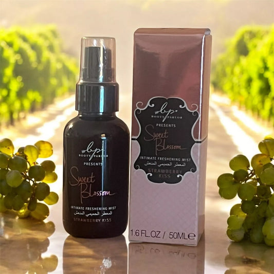 Booty Parlor Sweet Blossom Intimate Freshening Mist Strawberry Kiss 1.6 Oz 50 Ml