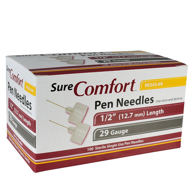 29 Gauge 12.7mm (1/2") Length Pen Needles