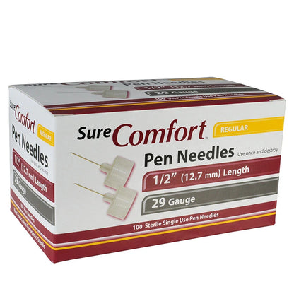 29 Gauge 12.7mm (1/2") Length Pen Needles