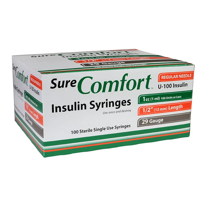 1cc 29g 12.7mm (1/2")L  Syringes