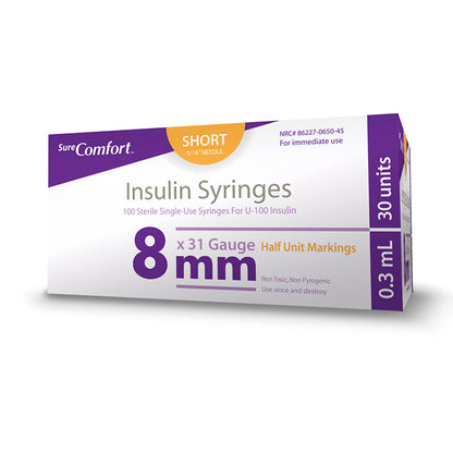 3/10cc 31G 8mm (5/16")L Syringes